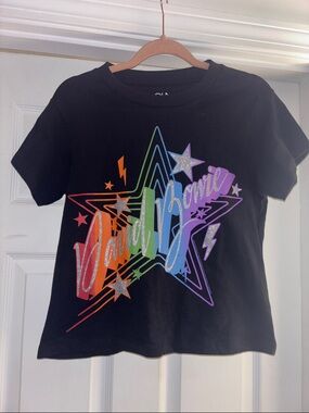 Chaser Black Rainbow Star Graphic Tee